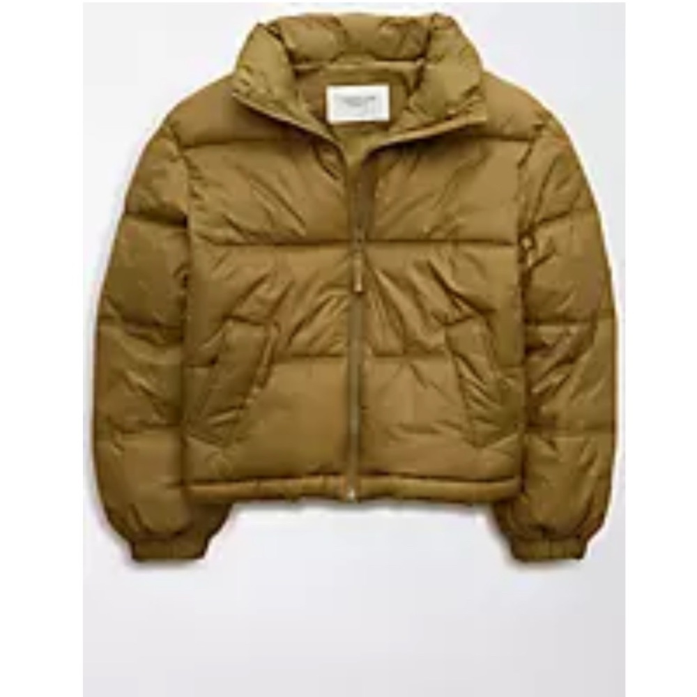 American Eagle Olive Green Puffer Jacket